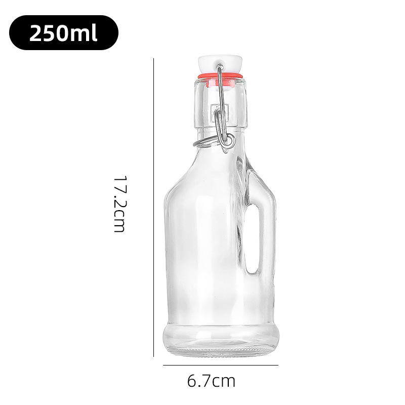 Botella de enzima de vidrio transparente de jugo de frutas botella de bebida de vino de frutas botella de vino de frutas de Amazon botella de vidrio caliente