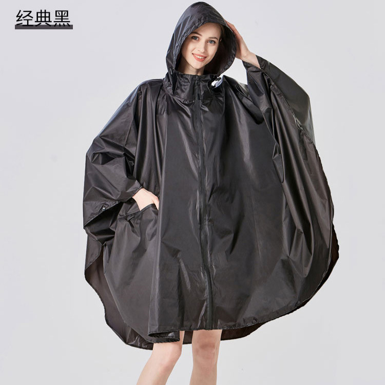 クロスボーダーアマゾンポリエステルマントレインコート大人の屋外ハイキングバックパックサイクリングポータブルポンチョ防水ジッパー