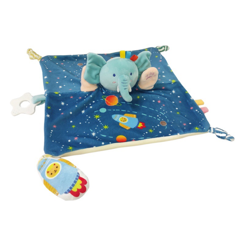 Bebé calmante marioneta de mano entre padres e hijos toalla relajante interactivo bebé durmiendo accesible calmante muñeca de peluche suministro directo de fábrica