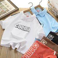 Детская одежда Мальчик рубашка POLO Летнее платье с короткими рукавами прохладная футболка 2025 новый детский повседневный поток одежды