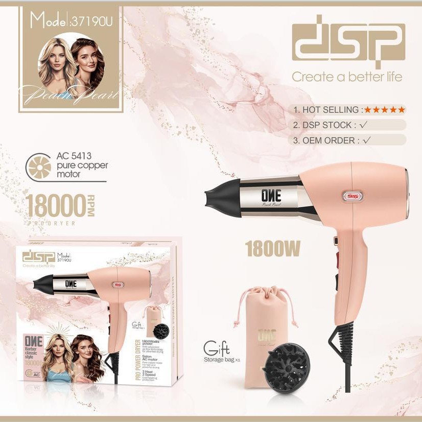 Dsp/Dansong Hair Dryer Household Hair Dryer Student Barber Shop Special High-Power Hair Dryer