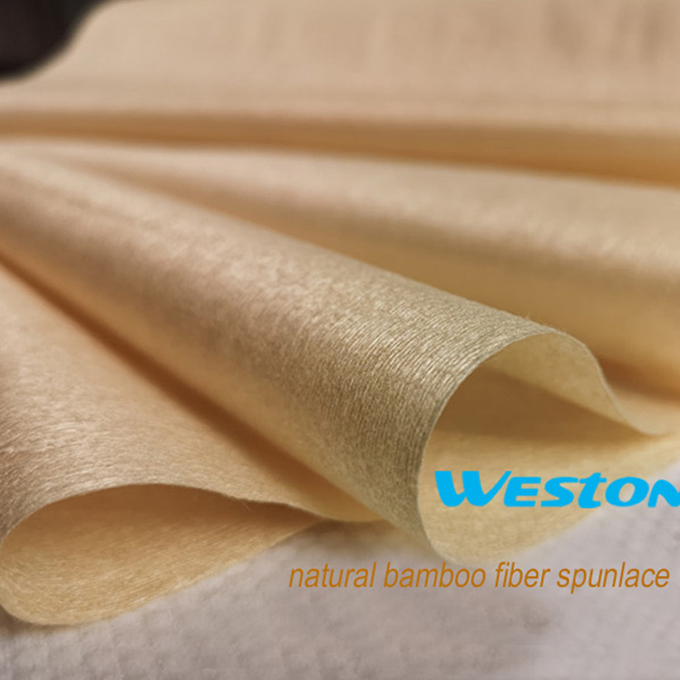 可降解本色白色竹纤维水刺无纺布