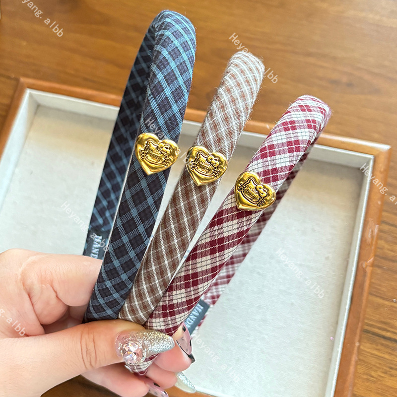 新款复古优雅条纹爱心猫咪发箍时尚百搭少女网红头箍发卡发饰批发|undefined