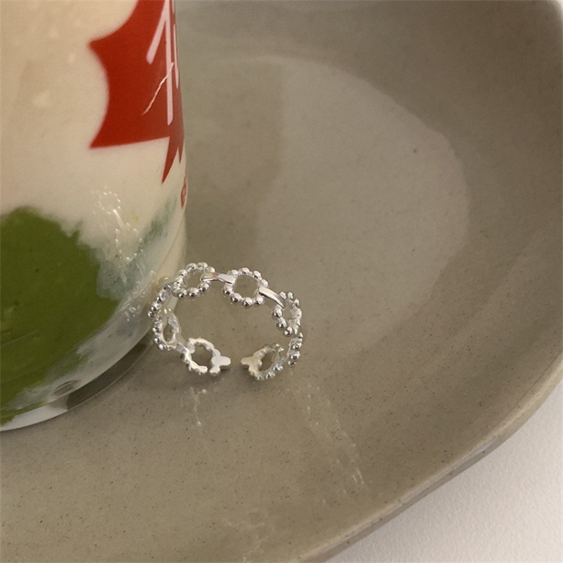 黎洛925纯银素圈开口戒指女小众轻奢高级感指环不掉色ins风食指戒|undefined