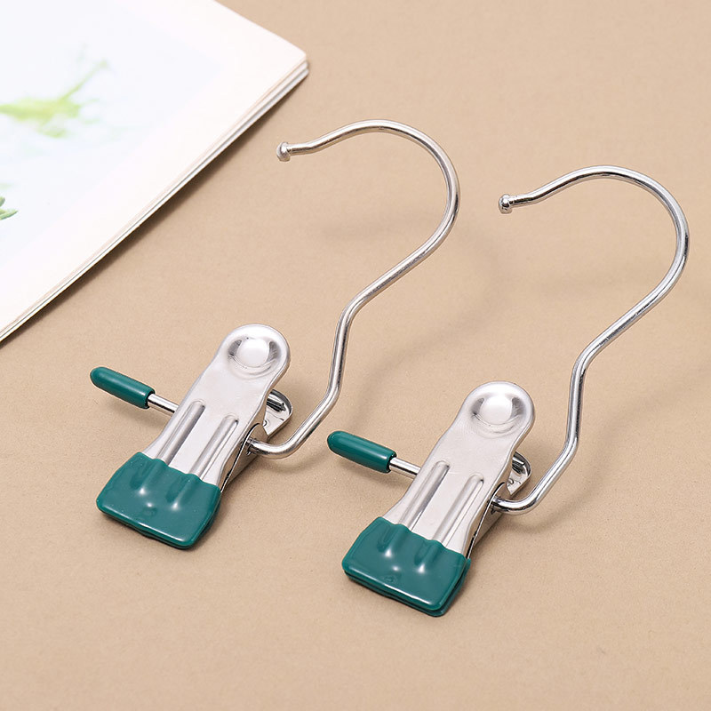 Clip multifuncional para colgar pantalones y pantalones de acero inoxidable de almacenamiento especial para el hogar con un solo clip de secado de ropa fuerte