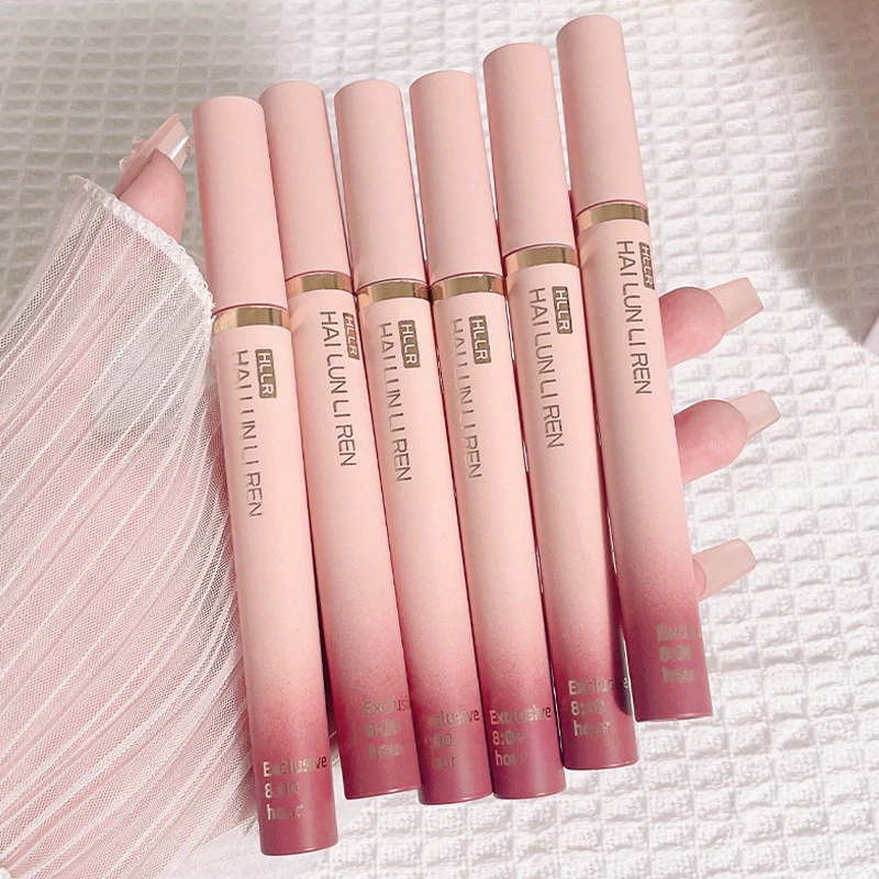 lip gloss? hailunliren Блеск для губ и праймер матовая помада, прозрачный оттенок – 6 цветов
