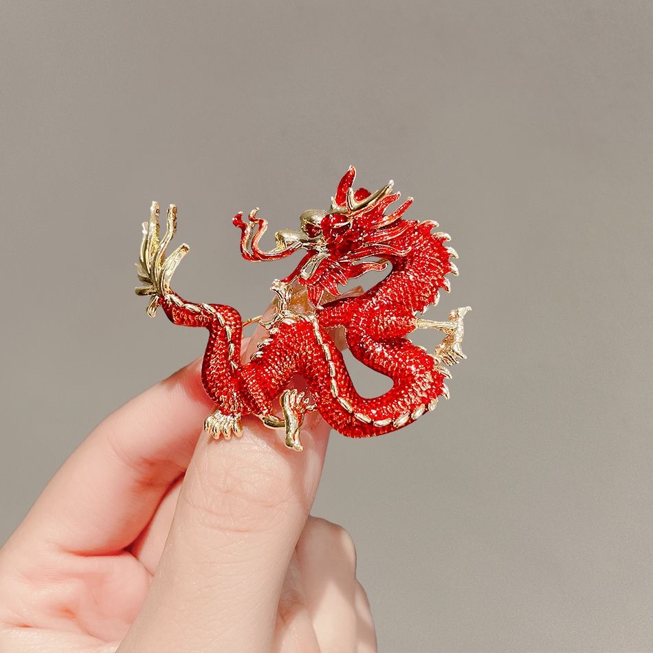 Chinoiserie Animal Artificial Gemstones Alloy Unisex Corsage display picture 1