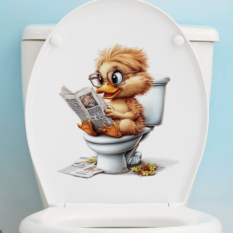 B.Duck, унитаз, наклейка, милые наклейки на стену, милые животные