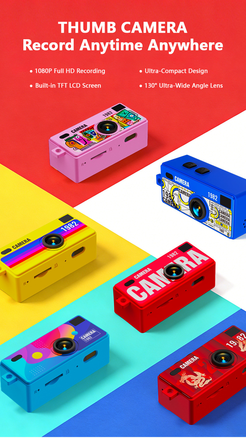 Retro mini pocket-kamera med filter för resor_voghion.com