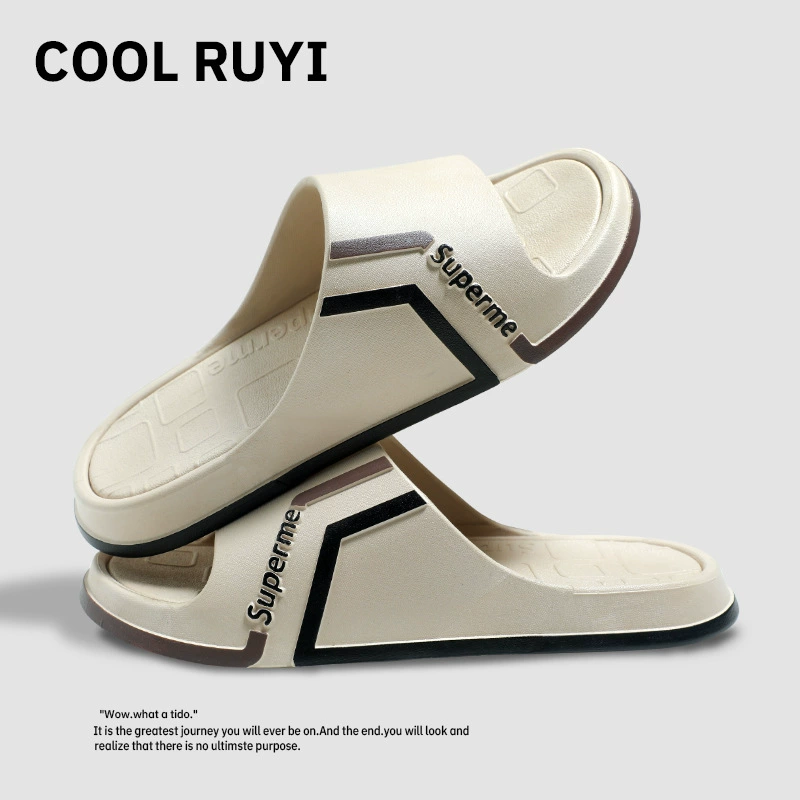 Тапочки мужские тапочки новый толстый подошв для дома ванная комната для купания противоскользящие пары тапочки для мужчин