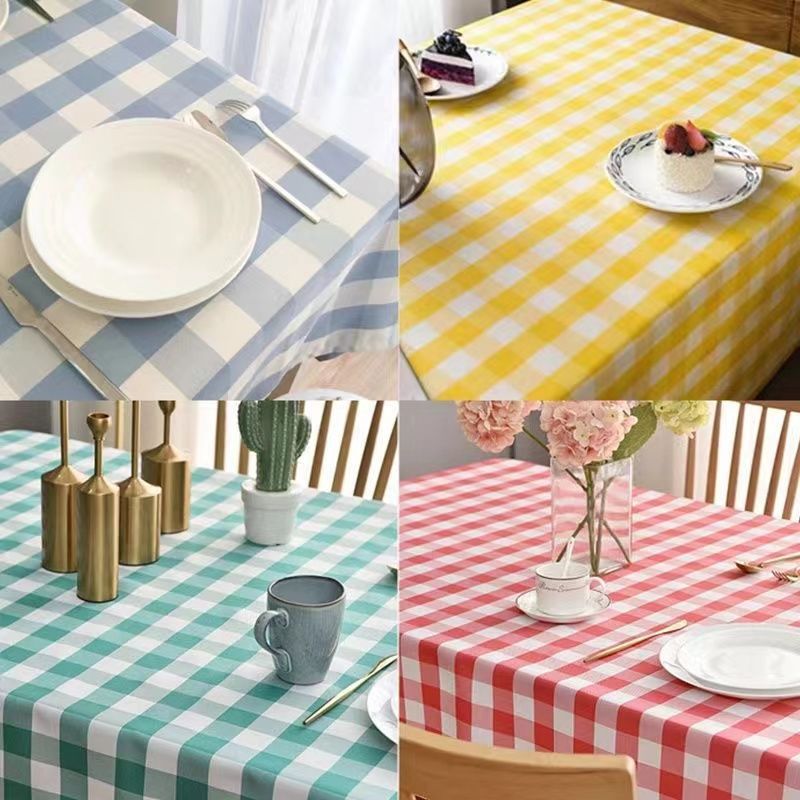 Disposable Tablecloth Thickened Waterproof and Oil-Proof Plaid Tablecloth Restaurant Commercial Outdoor Home