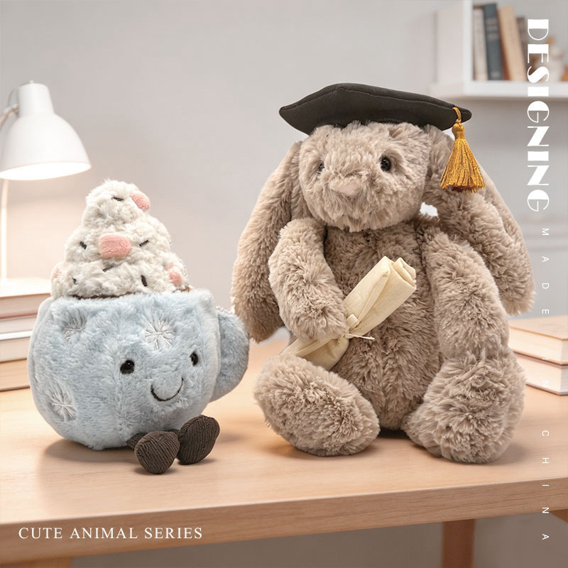 Jellycat Shy Bunny Graduation Outfit Plush Toy Rabbit Doll Graduation Gift Wholesale Jellycat Shy Bunny Graduation Outfit Plush Toy Rabbit Doll Graduation Gift Wholesale