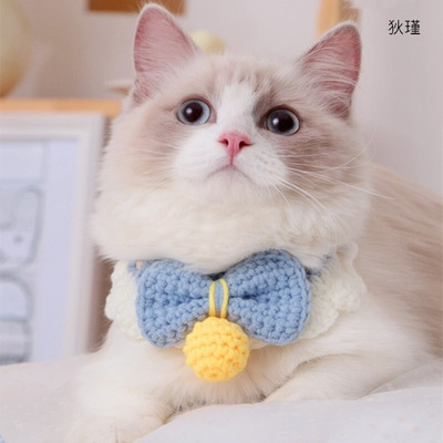 Kitty Collar Princess wind Pets ornament Necklace Cat A collar for a horse Kittens scarf manual weave neck Jewelry