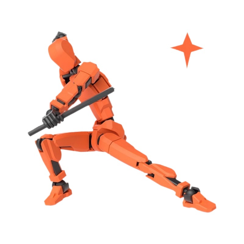 Muñecas móviles multiarticuladas impresión 3D dummy Lucky 13 13 atracción magnética robot rabanos juguetes para niños