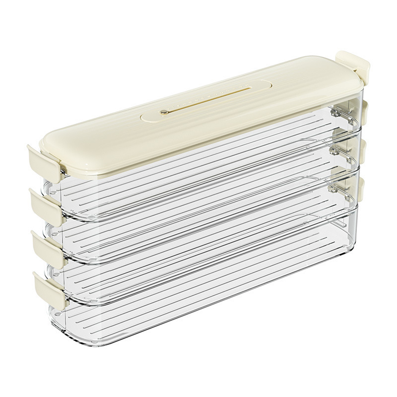 餃子収納ケース冷蔵庫用冷凍ケース食品級鮮度保持ケース水餃子急冷凍饅頭狭辺整理スリット|undefined