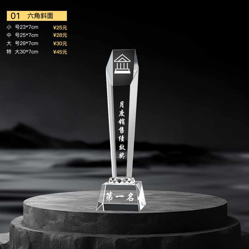 Nuevo trofeo de cristal Medalla de impresión en color de resina Reunión anual Premios de empleados destacados Competencia de baile deportivo Trofeo de metal