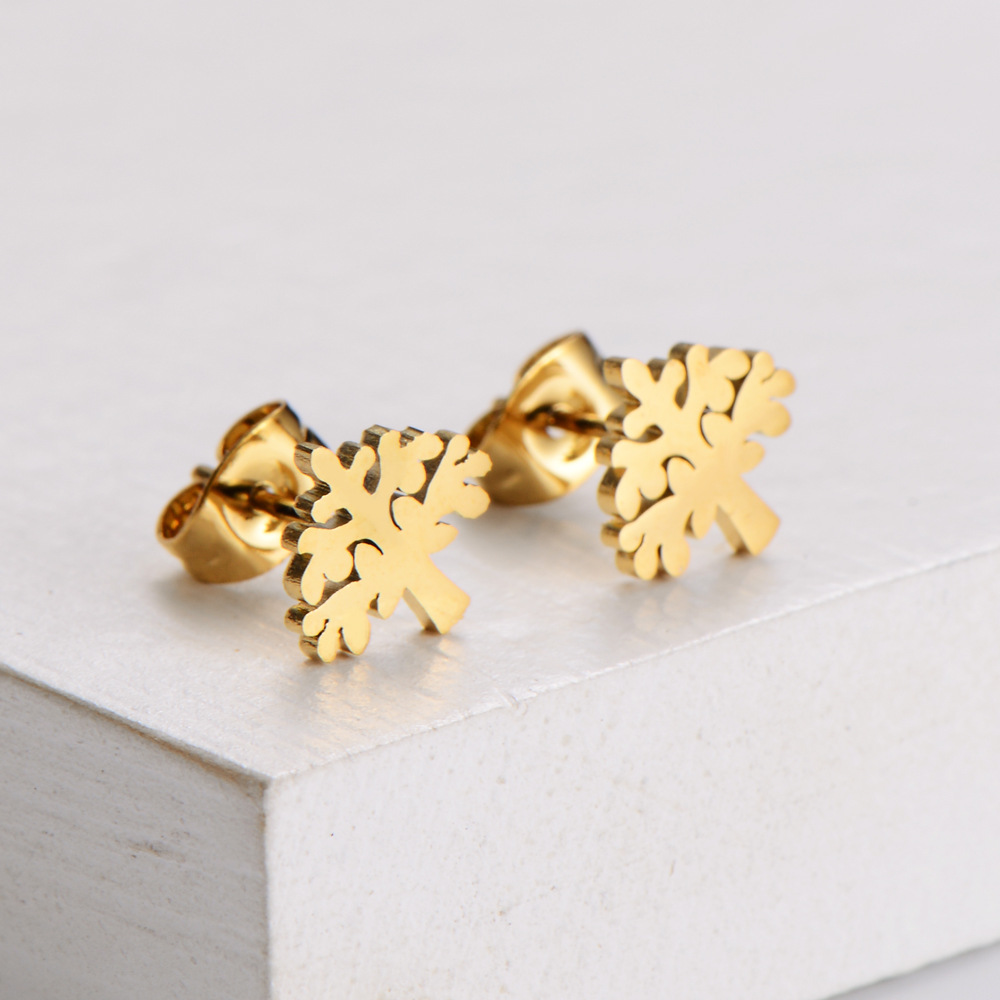 Stainless Steel Christmas Tree Pendants Necklace Earrings Set