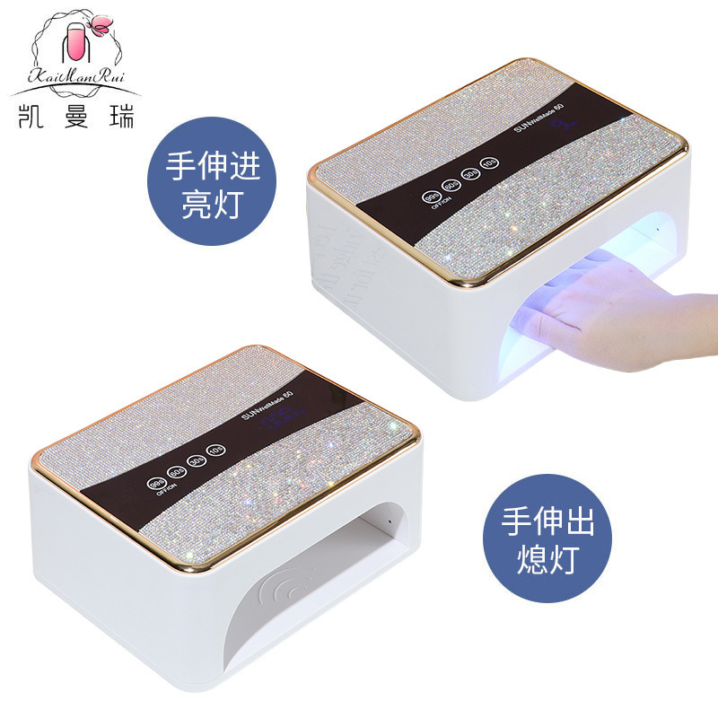 Máquina de fototerapia de almacenamiento de energía portátil de alta potencia de 168W, lámpara de horneado de uñas, lámpara de fototerapia especial transfronteriza para manicuras