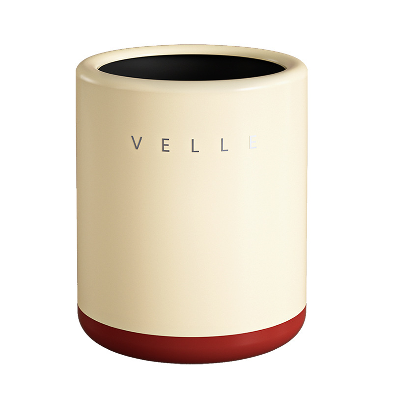 Basurera doméstica, sala de estar, cocina, dormitorio, baño, doble capa, canasta de boda roja festiva