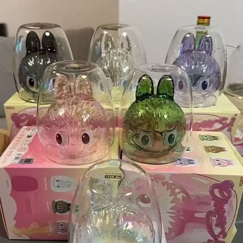 バブル二重ガラス THEMONSTERS-CHEERS シリーズ ブラインドボックス ギフト ウォーターカップ LABUBU 在庫あり|undefined