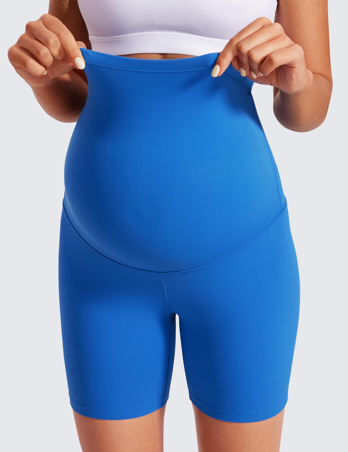 Maternity Capri Yoga Pants Belly-Support Seamless Nylon Maternity Capri Yoga Pants Belly-Support Seamless Nylon