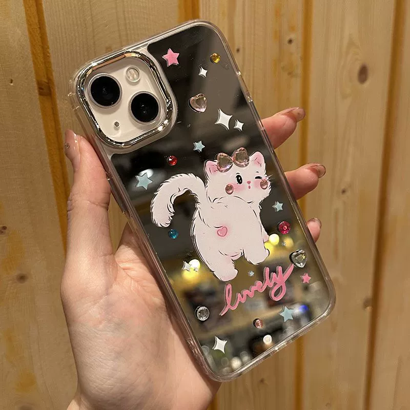 Apple, iPhone 14, чехол для телефона, зеркальный эффект, 12promax, iphone