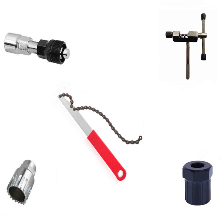 Juego de herramientas de bicicleta Centro de reparación de la manga del eje del volante desmontaje llave de reparación de bicicleta de montaña herramienta de combinación de instalación