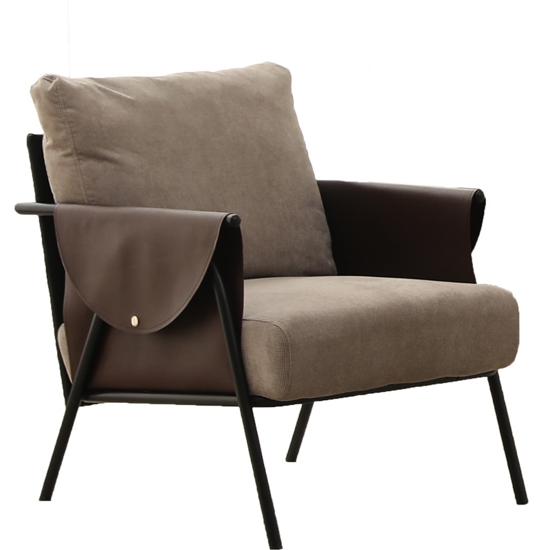 Sillón de Ocio Minimalista de Lujo Ligero para Cafeterías, Áreas de Descanso, Balcones, Salas de Estar, Dormitorios, Doble Uso para el Hogar y Negocios, Silla de Descanso.