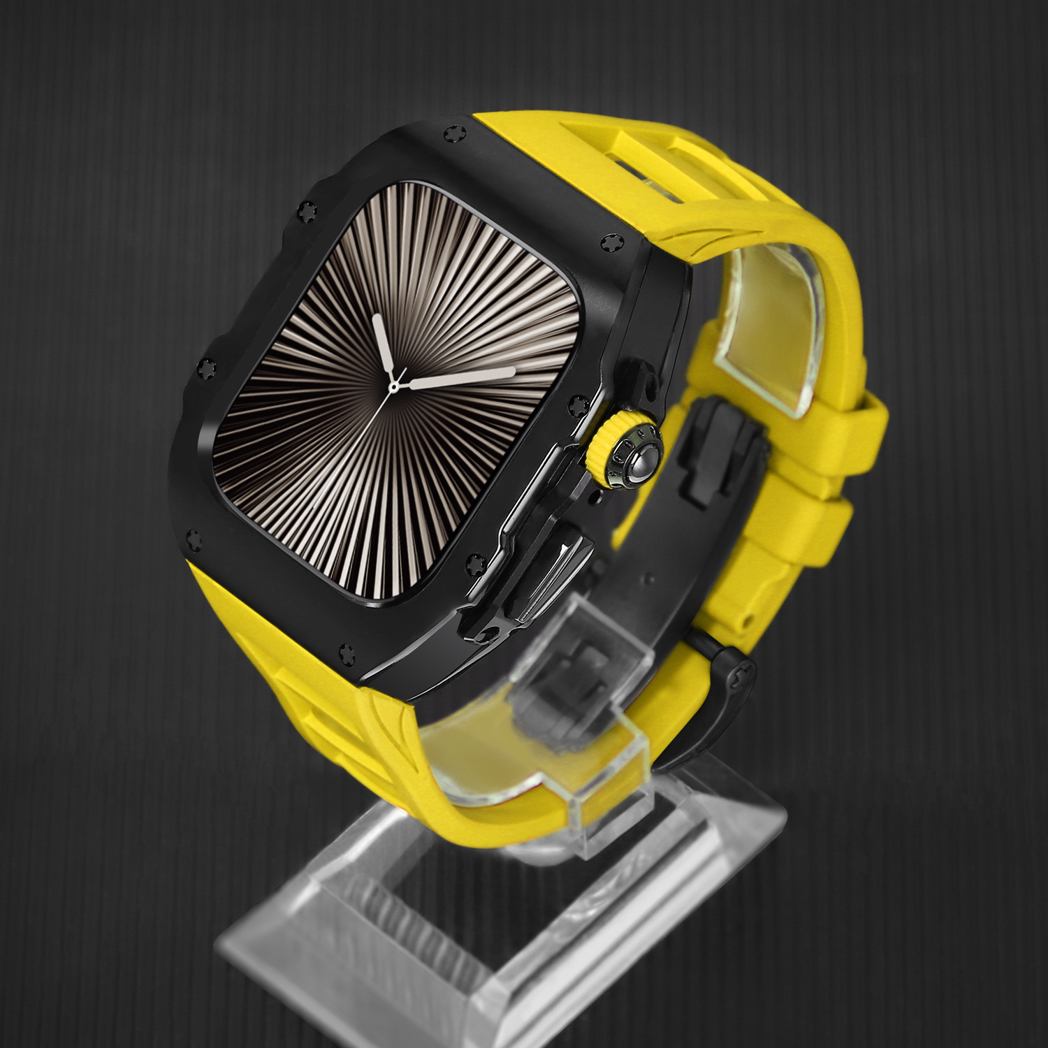 Adecuado para Apple Watch Correa iwatch Ultra10 generación 42/46/49mm acero inoxidable flúor caja de una pieza