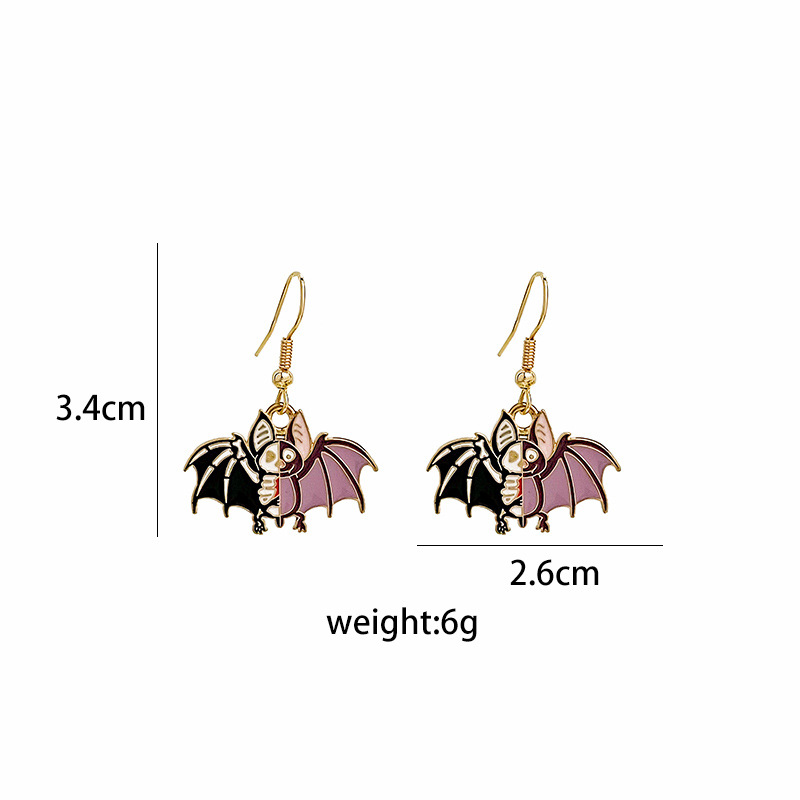 Fashion Rabbit Cat Bat Alloy Enamel Plating Womenu0027S Drop Earrings 1 Pair