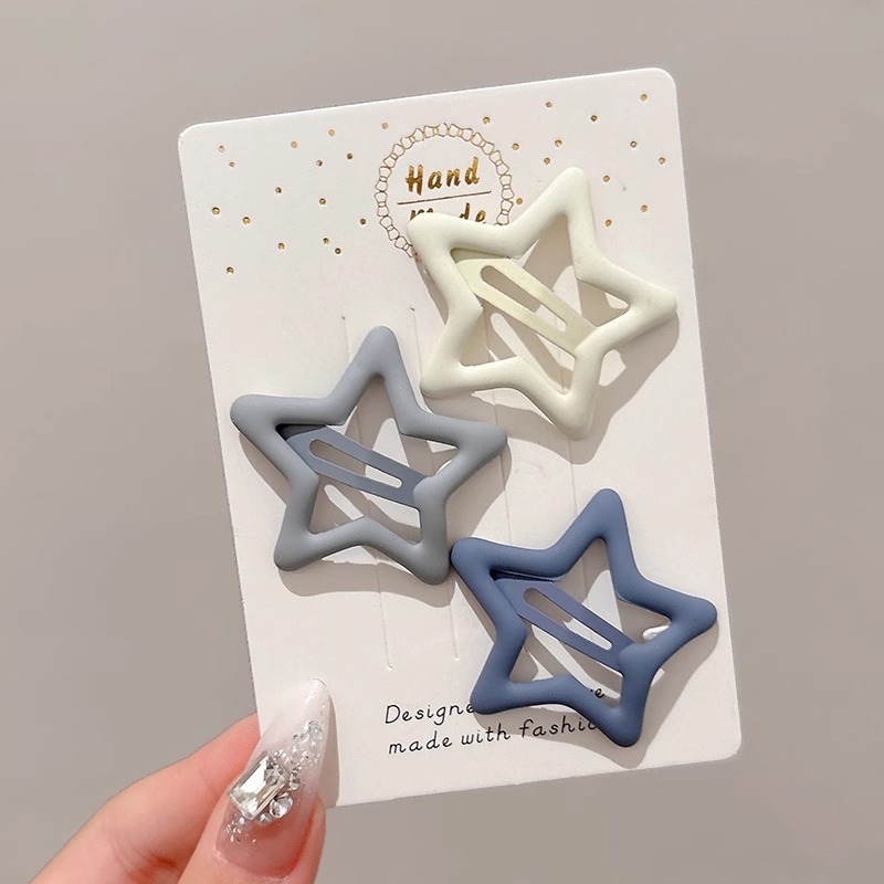 Color para niños lindo pequeño bb clip niña flequillo clip de cabello roto horquilla para bebé tocado de niña estrella horquilla