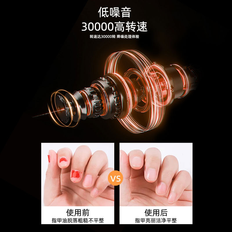Nueva máquina de pulido de uñas 202 portátil transfronterizo 30000-Turn removedor de uñas herramientas de pulido de uñas al por mayor