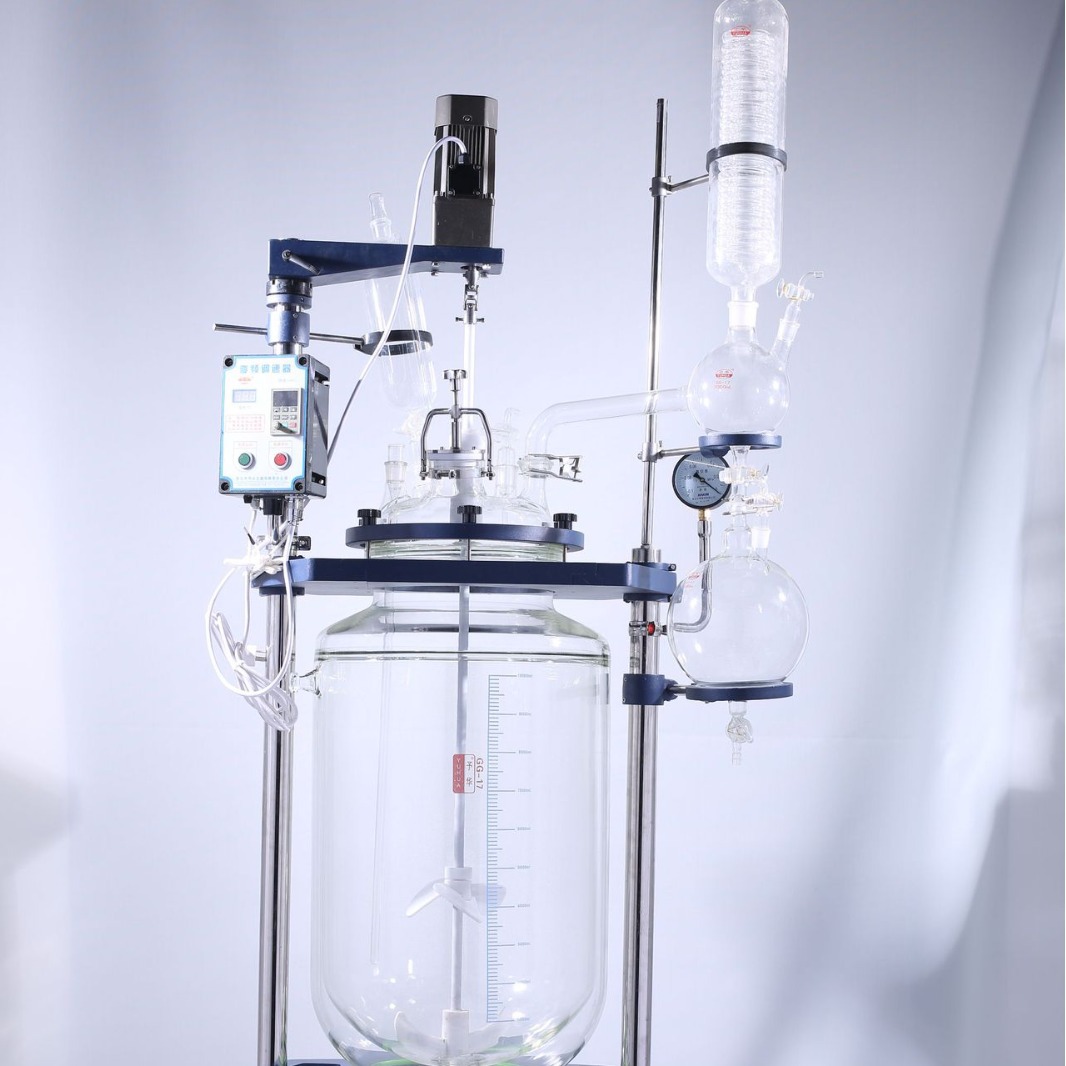 予华仪器    出口型双层玻璃反应釜YHGSF-80L