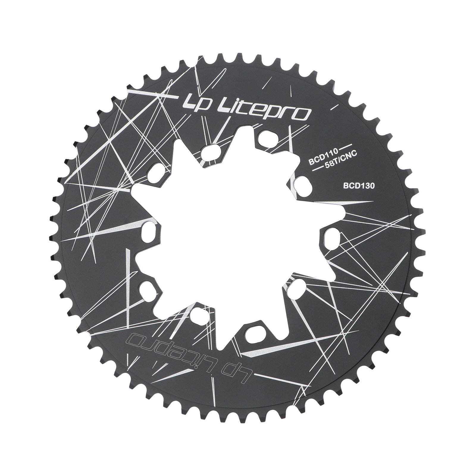 LP litepro bicicleta plegable disco oval 110 130BCD compartido 52T 54 56 58 60 dientes