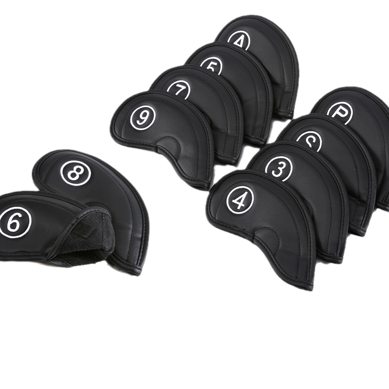 Venta caliente transfronteriza juego de hierros de golf juego de diez piezas PU juego de hierros universal se puede enviar en la fábrica de origen