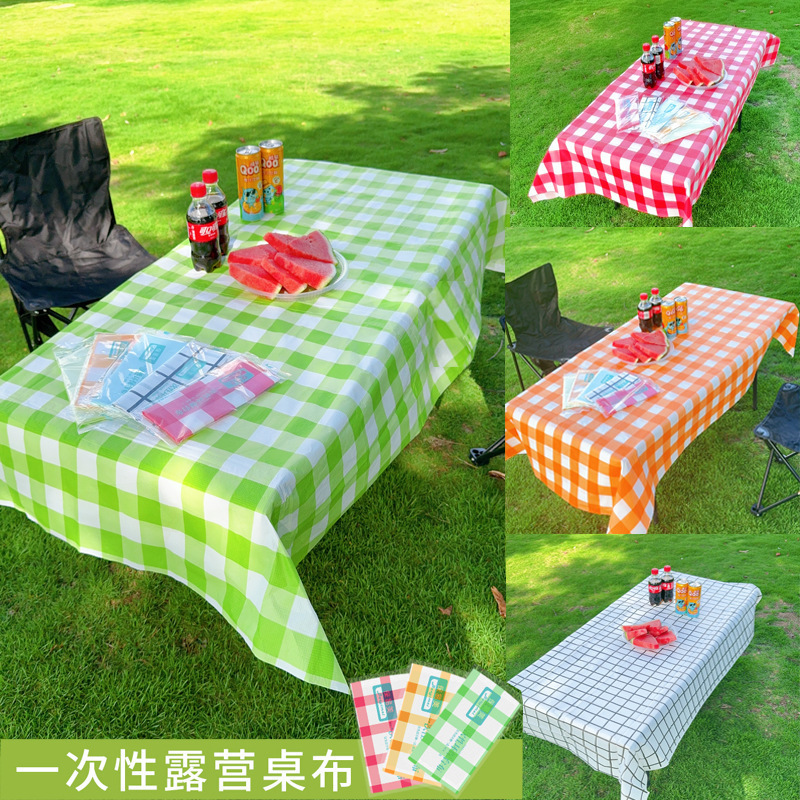 屋外キャンプ使い捨てテーブルクロスの格子を厚くして防水長方形のピクニックカートのオムレツテーブル専用テーブルマットを厚くします。|undefined