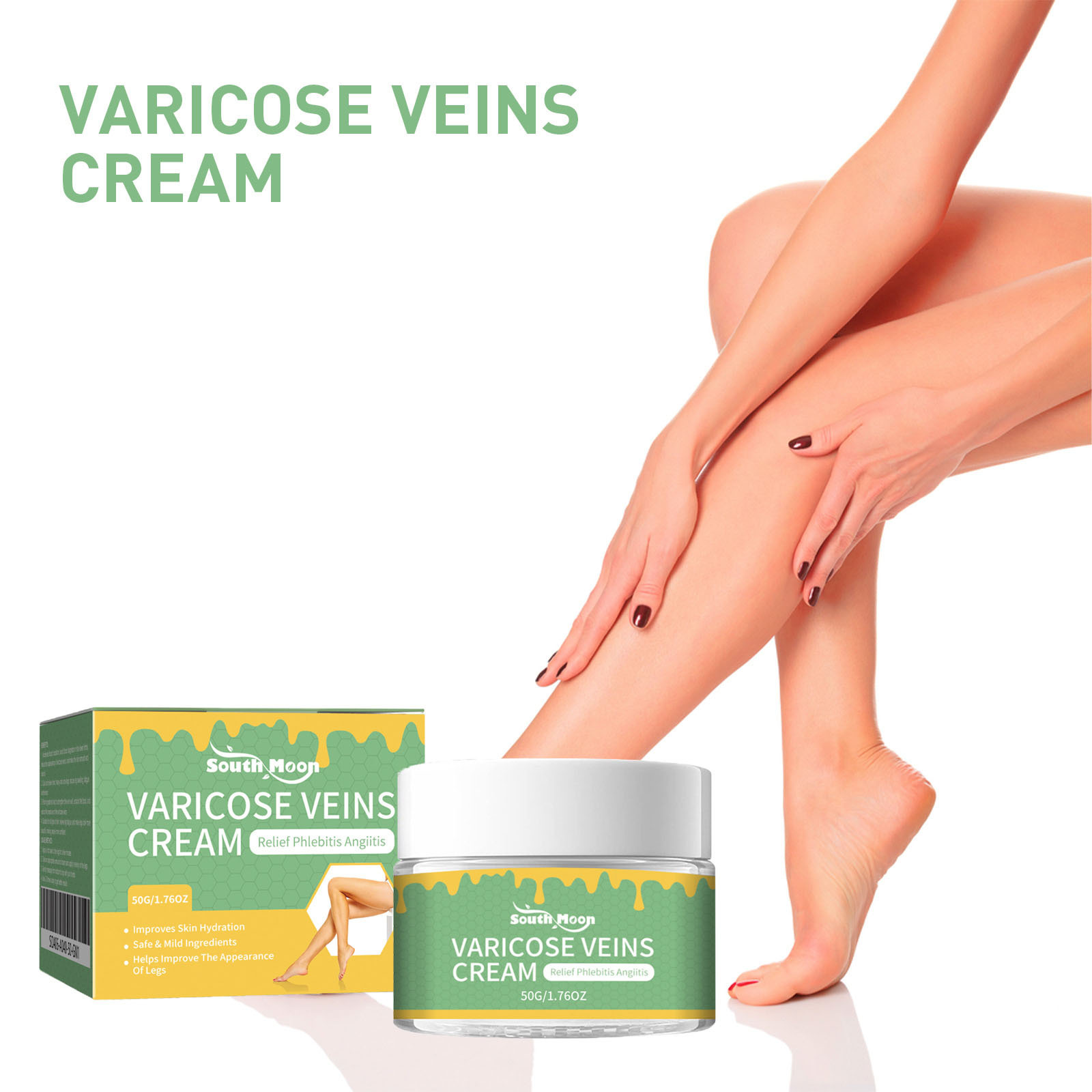 South Moon Leg Care Cream Gentle Ingredients That Nourish and Moisturize the Skin Daily Leg Massage Care Cream