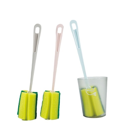 Gadget for cleaning cups small brushes, water cup cleaning brush long handle, stain removal, milk bottle brush, sponge cup brush, wholesale