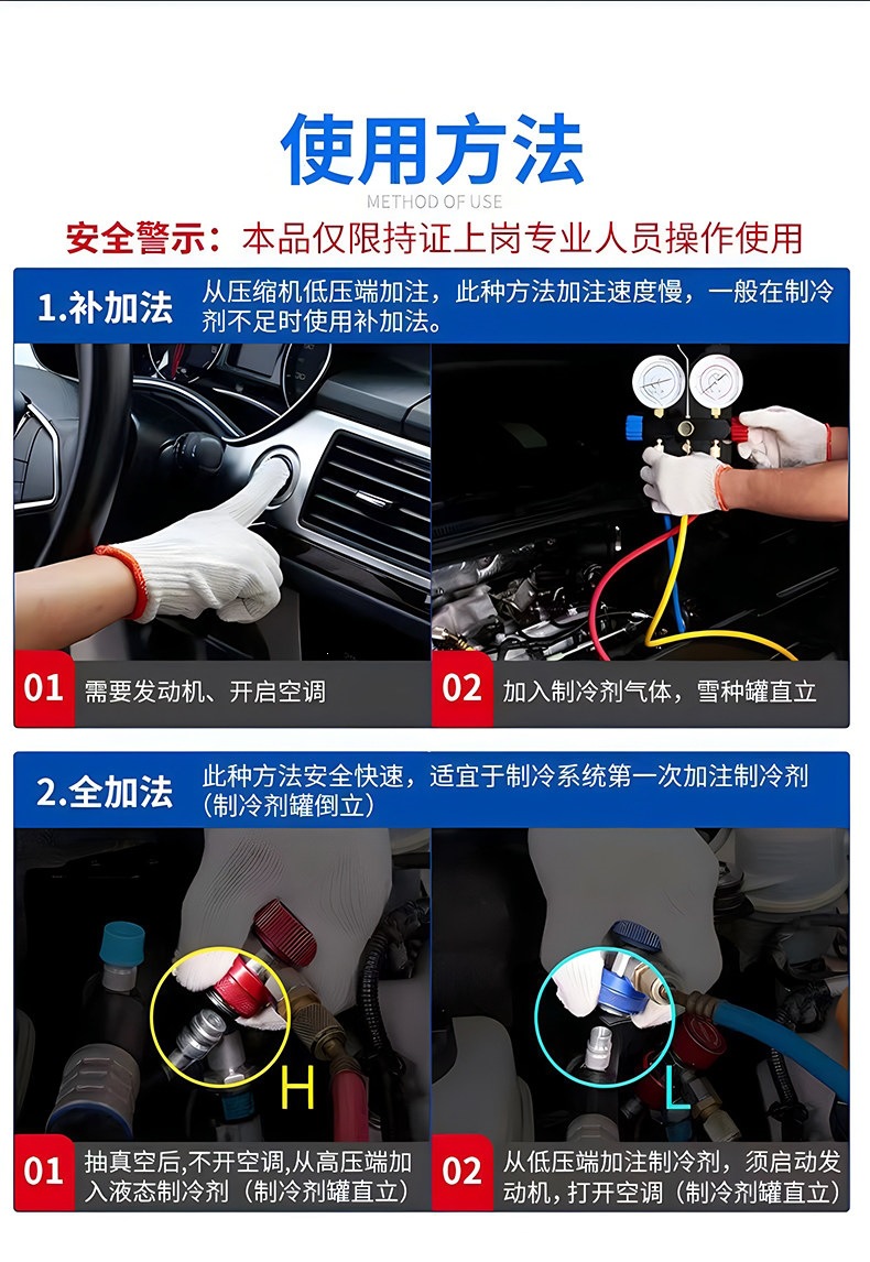 Suitable for automotive air conditioning refrigerant R34a, other high-purity eco-friendly refrigerants for car air conditioners