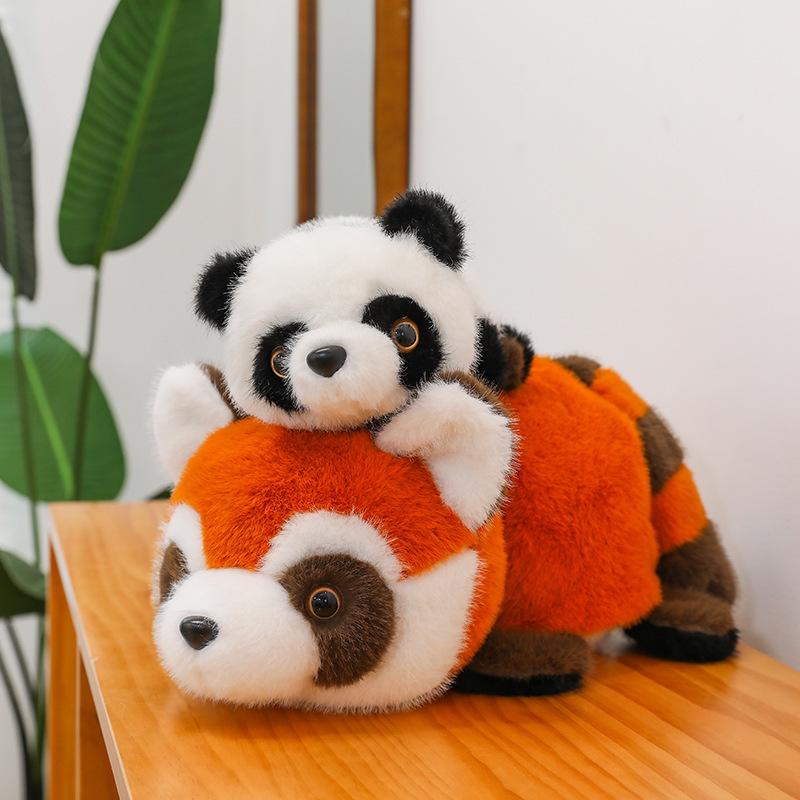 Funny Transformation Little Panda Plush Toy Flip Transformation Little Raccoon Double-Sided Doll Children's Birthday Gift Doll Funny Transformation Little Panda Plush Toy Flip Transformation Little Raccoon Double-Sided Doll Children's Birthday Gift Doll