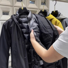 王一博同款鸭鸭硬壳冲锋衣男三合一羽绒服女2025户外防水冬装外套