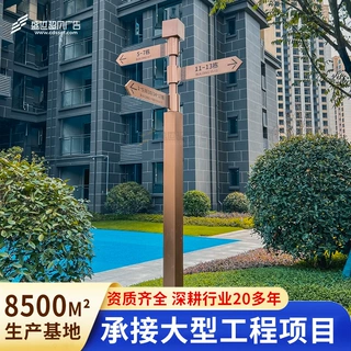 小区商场户外导视牌景区广告牌汽车烤漆标识标牌镀锌钢板异形标识