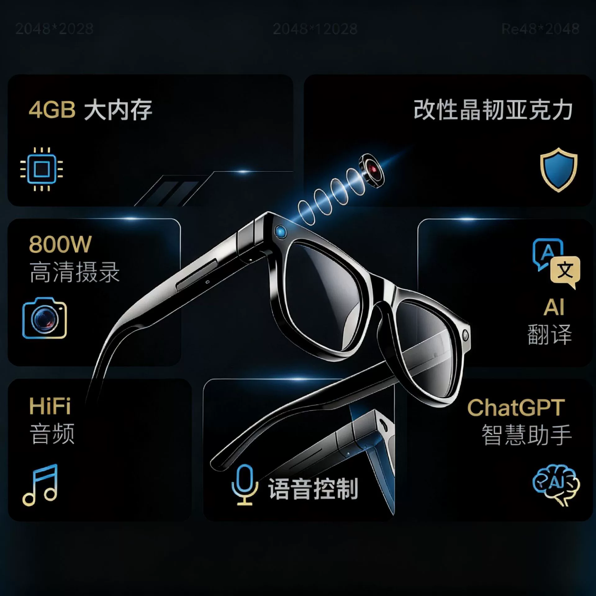CCTV camera, smart glasses, bluetooth