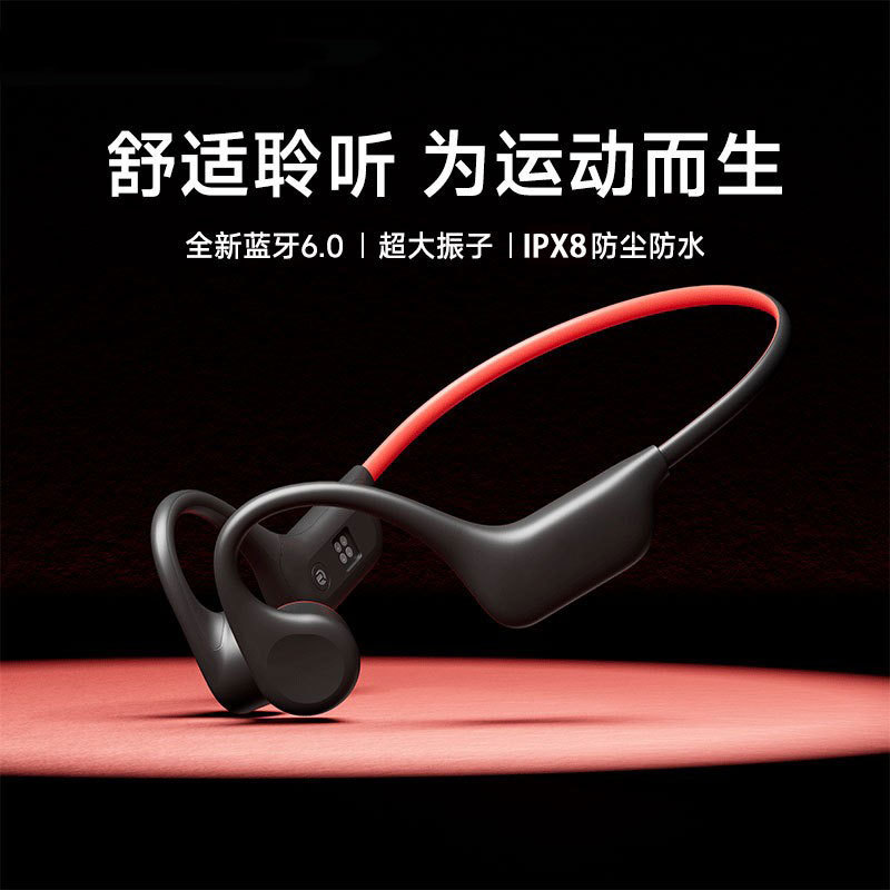 Bone Conduction Bluetooth Headphones with Long Battery Life, Waterproof and Noise-Cancelling Open-Style Sports Headphones, Wireless Headphones for E-Sports Gaming Bone Conduction Bluetooth Headphones with Long Battery Life, Waterproof and Noise-Cancelling Open-Style Sports Headphones, Wireless Headphones for E-Sports Gaming