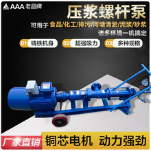 不锈钢压浆螺杆泵单螺杆污泥泵泥浆食品输送泵 桥梁预应力压浆泵