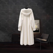 新款皮草外套特价清仓女士皮草仿貂皮大衣长款加长版皮草外套连帽