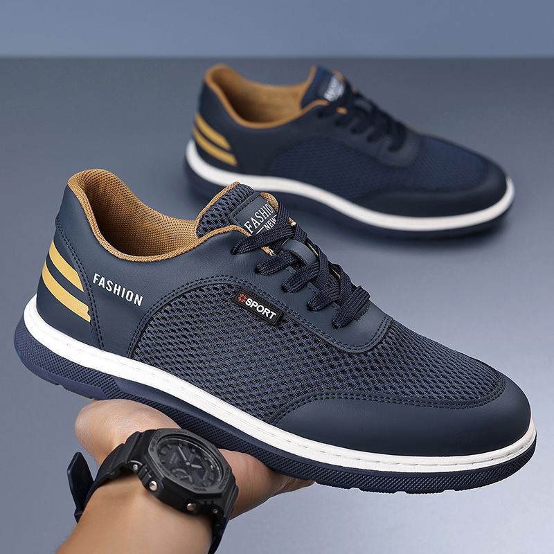 Genuine Leather Breathable Mesh Men Sandals Soft Sole Non Slip_voghion.com