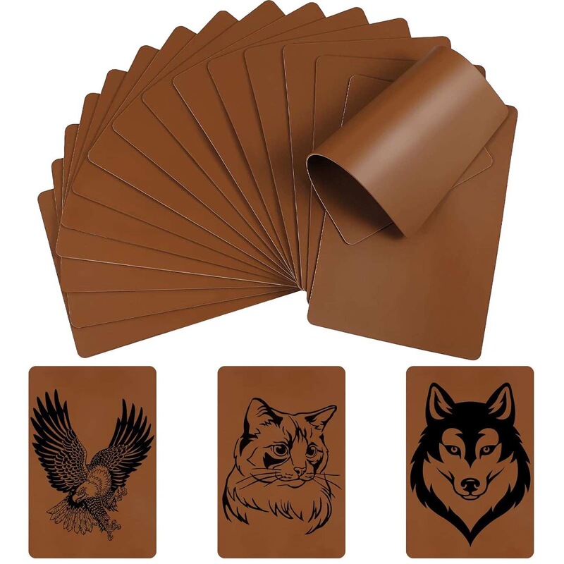 Blank Tattoo Practice Leather Tattoo Fake Skin Double Sided Brown Tattoo Skin Micro Blade Eyebrow Practice Tattoo Beginner Fake Skin