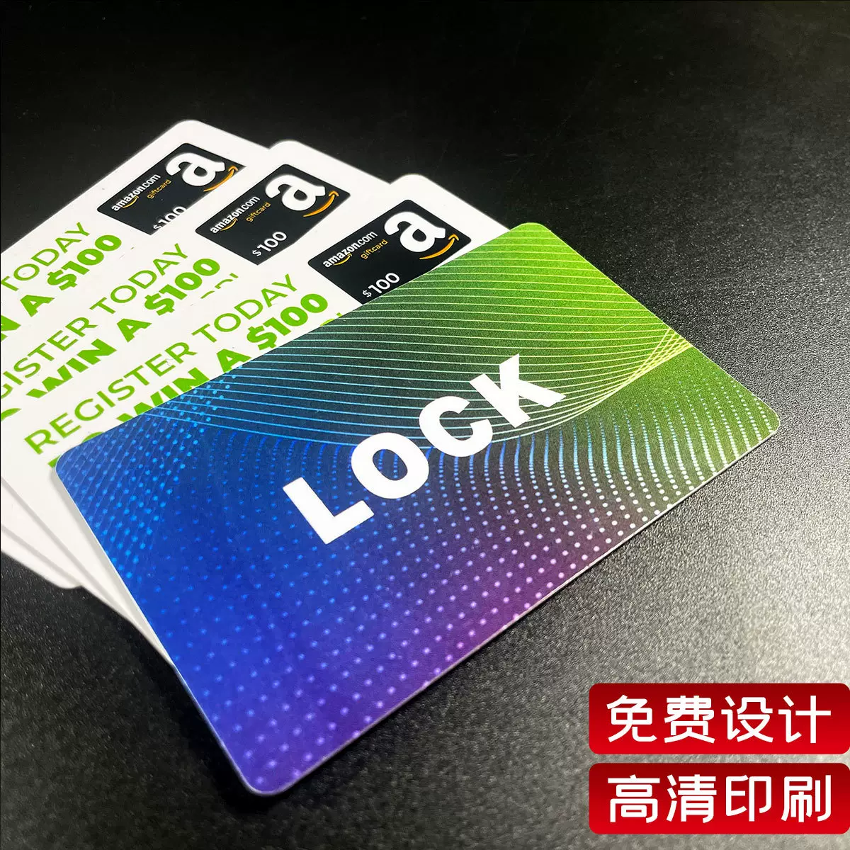 定制亚马逊pvc卡片英文售后卡感谢卡pvc会员卡定做评价卡标签