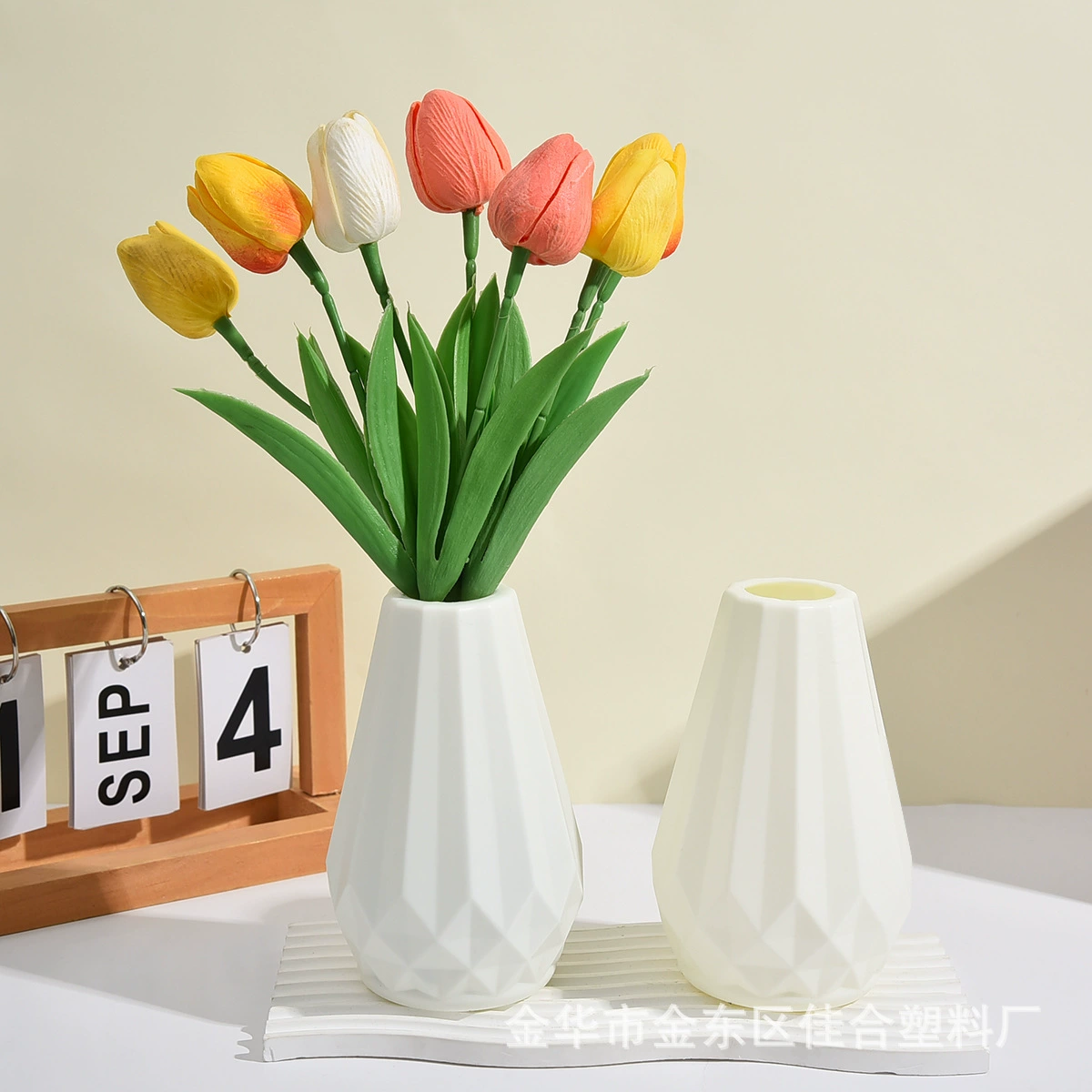 Имитация маленькой вазы в виде ромба, европейский стиль, стиль, цветочная композиция, ваза, пластиковая ваза, небольшой производитель свежих цветочных композиций, оптовая продажа